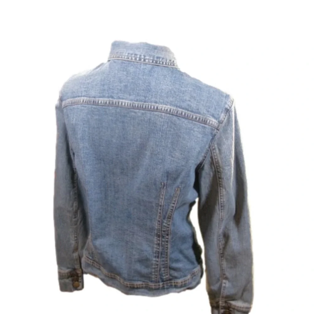 Villager Stretch Blue Jean Jacket Size 10 - Picture 6 of 7